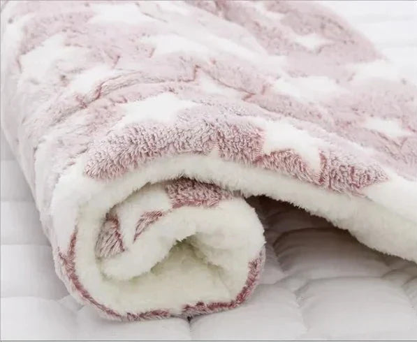 Deckchen für Katzen | Warm | Weich | Komfortabel | Waschbar | Stilvoll-Rosa & Sterne-S-Luzern Mode