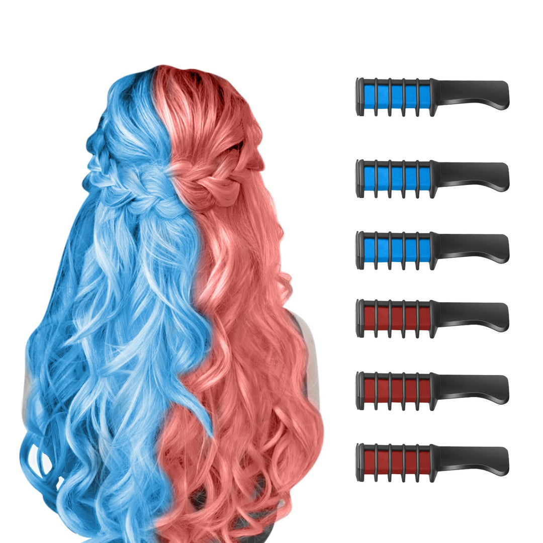 Lockenstab Set für Voluminöse Locken und Wellen Styling-Blau-Rot-Luzern Mode