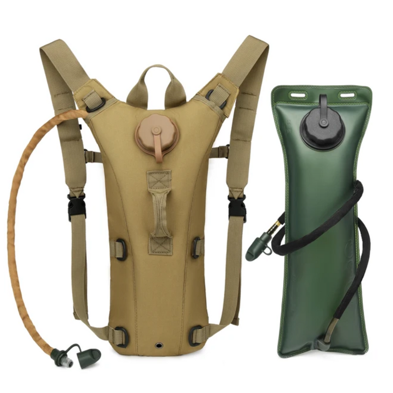 Wasser-Rucksack | 3L Langlebig Vielseitig Auslaufsicher Verstellbar Komfortabel-Khaki-Luzern Mode