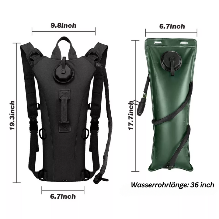 Wasser-Rucksack | 3L Langlebig Vielseitig Auslaufsicher Verstellbar Komfortabel-Luzern Mode