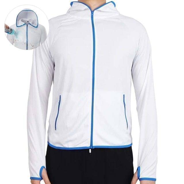Herren Outdoorjacke | Wasserfest | Winddicht | Reißverschluss | Kragen-Weiß-S-Luzern Mode