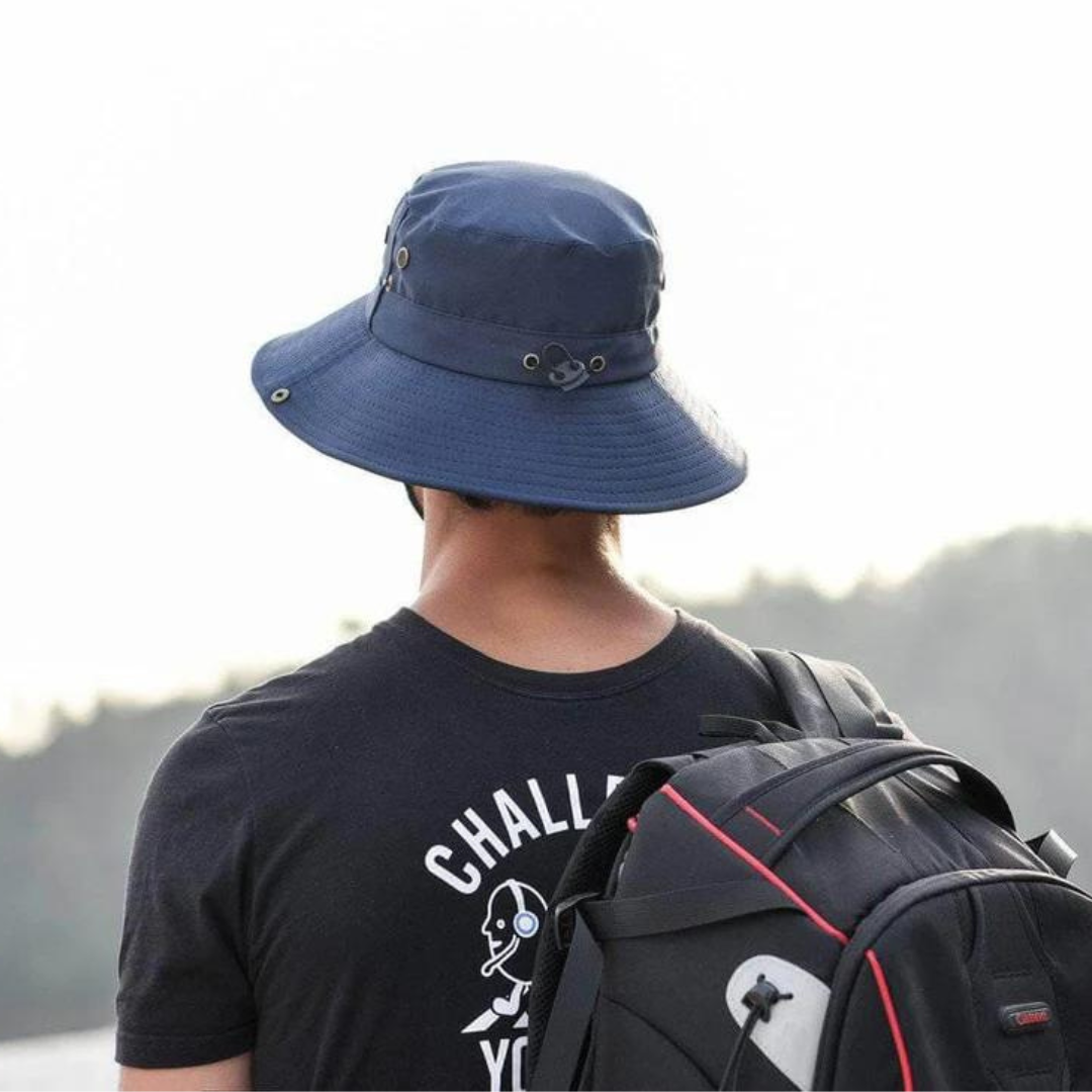 Outdoor Hut Herren UV-Schutz | Wasserabweisender Sonnenhut | Atmungsaktiv & faltbar-Luzern Mode