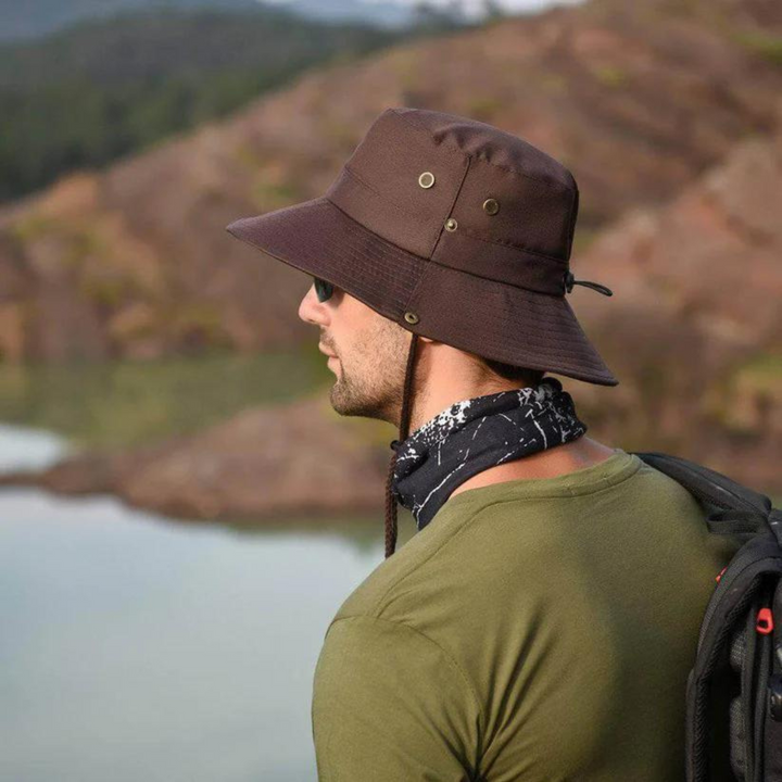 Outdoor Hut Herren UV-Schutz | Wasserabweisender Sonnenhut | Atmungsaktiv & faltbar-Luzern Mode