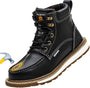 Herren Sicherheitsstiefel mit Stahlkappe für Arbeitsschutz-Schwarz-39-Luzern Mode