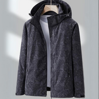 Damen Outdoorjacke mit Kapuze - Wasserdicht und Atmungsaktiv-Schwarz-M-Luzern Mode