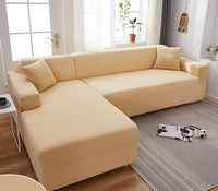 Bankbezug | Wasserfest | Dehnbar | Einfarbig | Maschinenwaschbar | Weich-Beige-1 Zitter 90-140cm-Luzern Mode