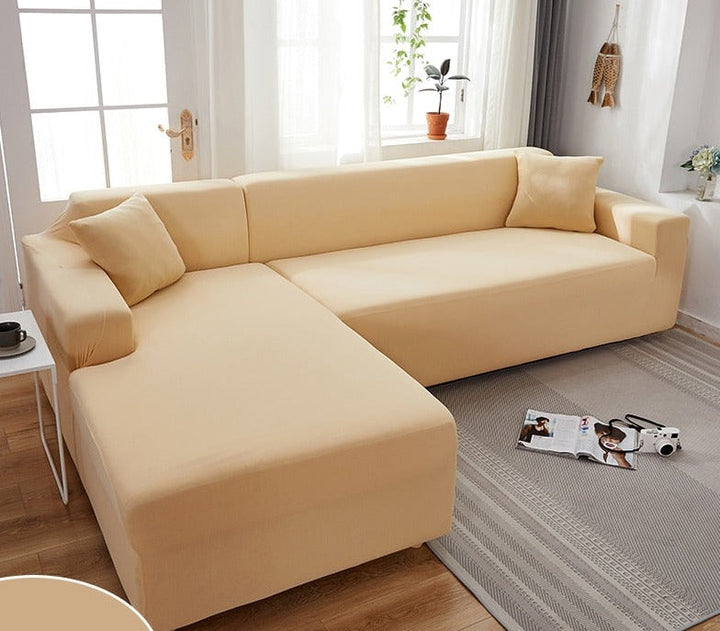 Bankbezug | Wasserfest | Dehnbar | Einfarbig | Maschinenwaschbar | Weich-Beige-1 Zitter 90-140cm-Luzern Mode