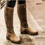 Damen Reitstiefel wasserdicht rutschfest Outdoor Stiefel-Braun-34-Luzern Mode