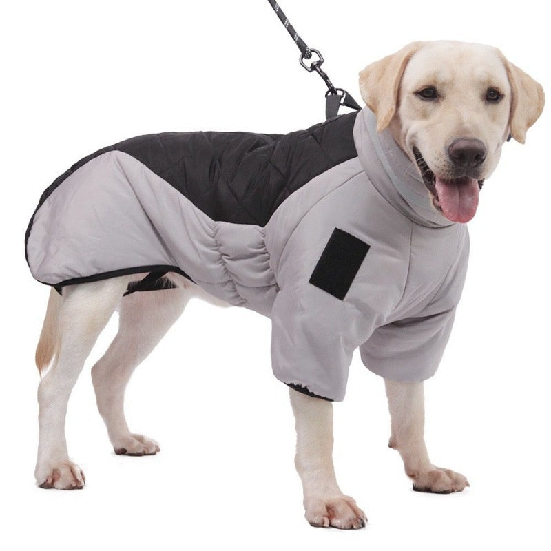 Hundejacke | Groß Wasserdicht Langlebig Bequem Warm Labrador-Grau-Schwarz-XL-Luzern Mode