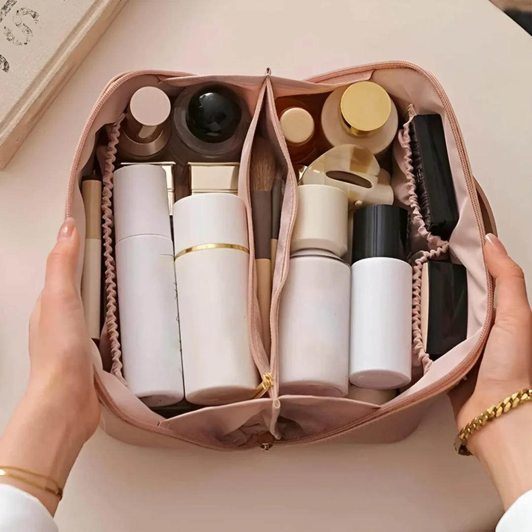 Luxuriöse Kosmetiktasche aus Leder für Reisen und Alltag-Luzern Mode