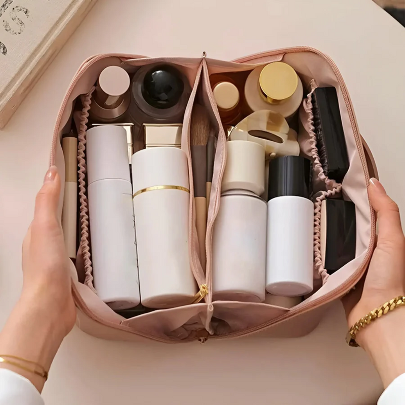 Luxuriöse Kosmetiktasche aus Leder für Reisen und Alltag-Luzern Mode