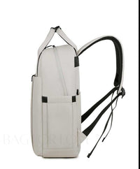Laptoprucksack | Wasserdicht | Verstellbar | Geräumig | Fächer | Reißverschluss-Beige-Luzern Mode
