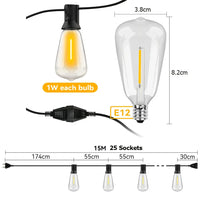 Outdoor LED Lichterkette | Wasserdicht Stilvoll Stimmungsvol Vielseitig-Luzern Mode