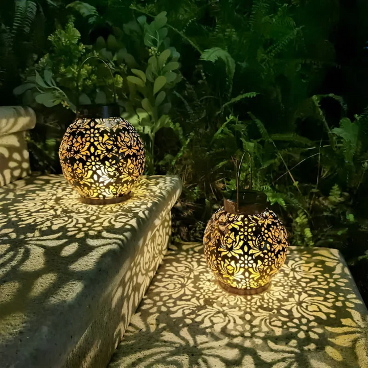 Garten-Hängelampe | Solar Wiederaufladbar Langlebig LED Stimmungsvolles Stilvolles Unikat-Luzern Mode