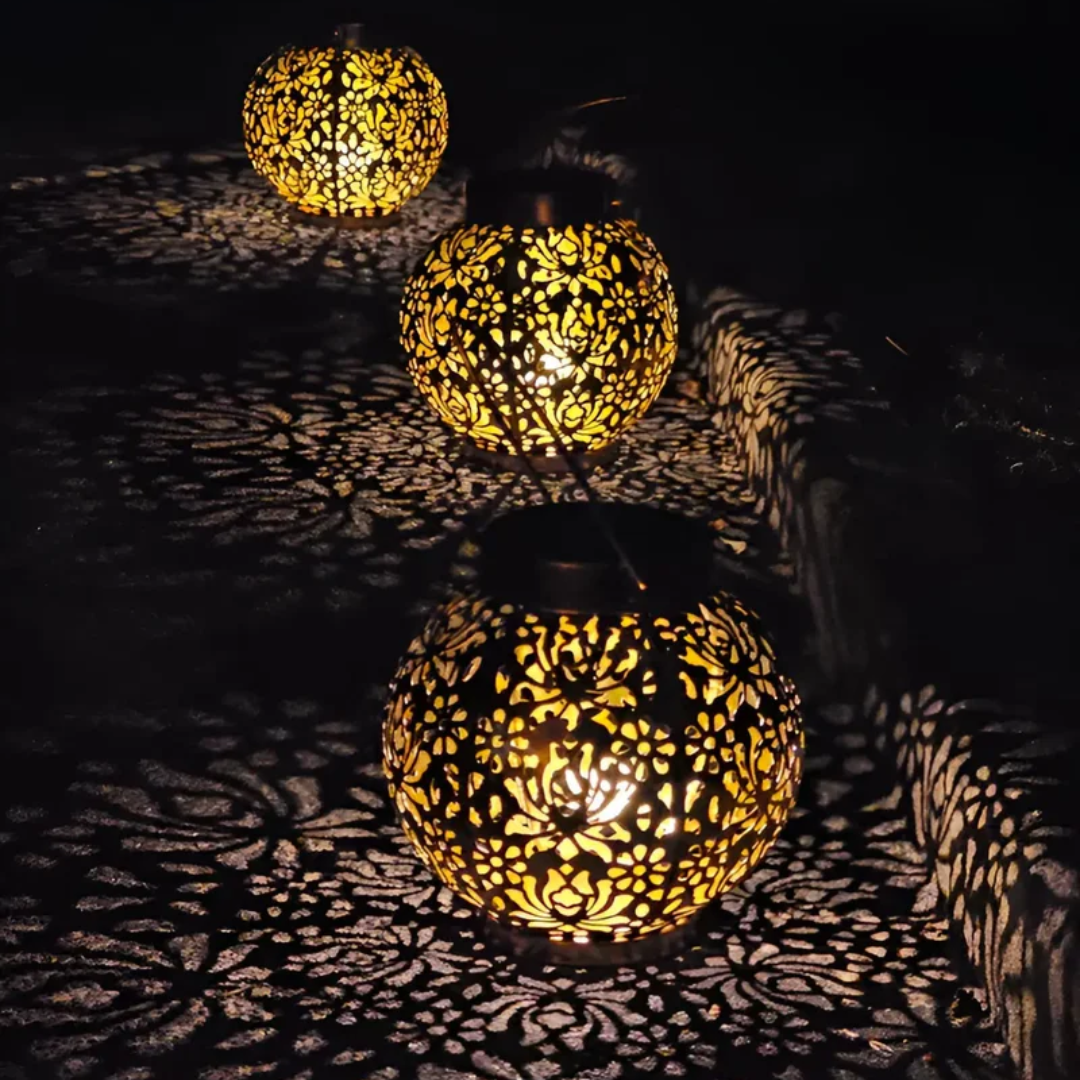 Garten-Hängelampe | Solar Wiederaufladbar Langlebig LED Stimmungsvolles Stilvolles Unikat-Luzern Mode