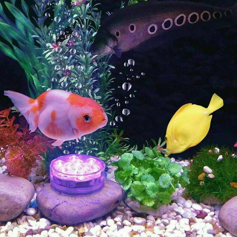 Unterwasserlampe | LED | Fernbedienung | Rund | Set von 2 | IP68-Luzern Mode