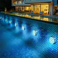 Unterwasserlampe | LED | Fernbedienung | Rund | Set von 2 | IP68-1 + 1 GRATIS-Luzern Mode