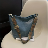 Vintage Damen Handtasche mit verstellbarem Schultergurt-Dunkelblau-Luzern Mode
