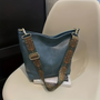 Vintage Damen Handtasche mit verstellbarem Schultergurt-Dunkelblau-Luzern Mode