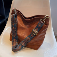 Vintage Damen Handtasche mit verstellbarem Schultergurt-Dunkelbraun-Luzern Mode
