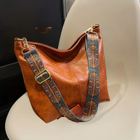 Vintage Damen Handtasche mit verstellbarem Schultergurt-Hellbraun-Luzern Mode