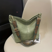 Vintage Damen Handtasche mit verstellbarem Schultergurt-Hellgrün-Luzern Mode