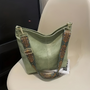 Vintage Damen Handtasche mit verstellbarem Schultergurt-Hellgrün-Luzern Mode
