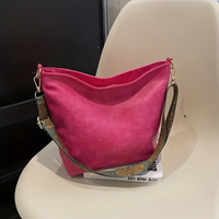 Vintage Damen Handtasche mit verstellbarem Schultergurt-Rosa-Luzern Mode