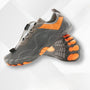 Barfuß-Schuhe | Sportlich | Unisex | Wasserdicht | Schnürverschluss-Dunkelgrau-Orange-35-Luzern Mode