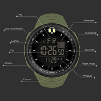 Digitale Armbanduhr mit LED-Anzeige und Weckerfunktion-Luzern Mode