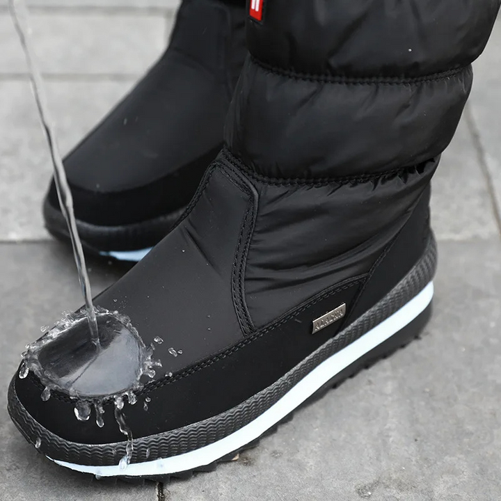 Damen Schneestiefel | Reißverschluss | Wasserabweisend | Gefüttert | Rutschfeste Sohle-Luzern Mode