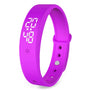 Digitale Armbanduhr mit LED-Anzeige und Silikonarmband-Lila-Luzern Mode