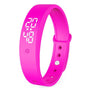 Digitale Armbanduhr mit LED-Anzeige und Silikonarmband-Rosa-Luzern Mode