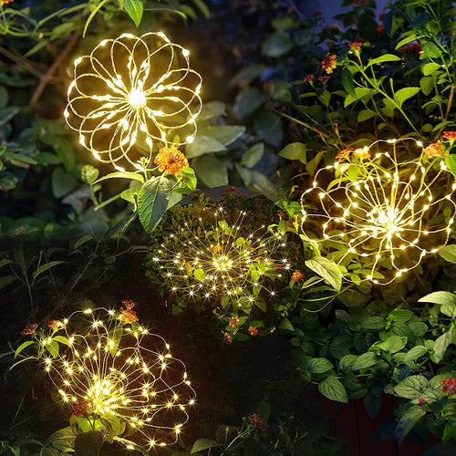 Solar Gartenlampe | Feuerwerkeffekt | Wasserdicht | Aluminium | 120 LEDs-Luzern Mode