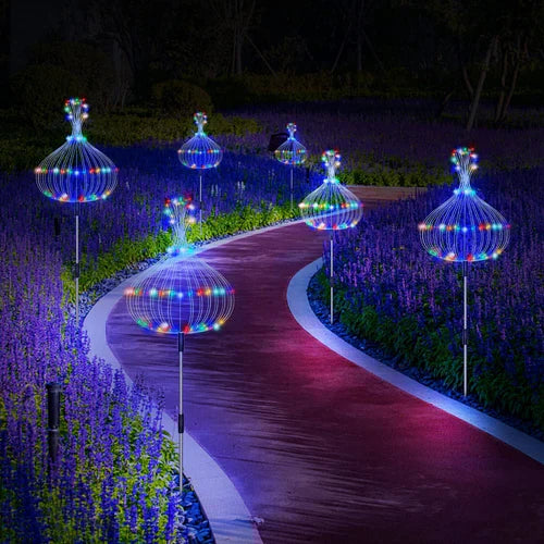 Solar Gartenlampe | Feuerwerkeffekt | Wasserdicht | Aluminium | 120 LEDs-Luzern Mode