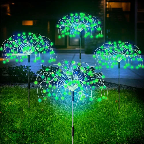 Solar Gartenlampe | Feuerwerkeffekt | Wasserdicht | Aluminium | 120 LEDs-Luzern Mode