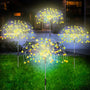 Solar Gartenlampe | Feuerwerkeffekt | Wasserdicht | Aluminium | 120 LEDs-Warmweiß-Luzern Mode