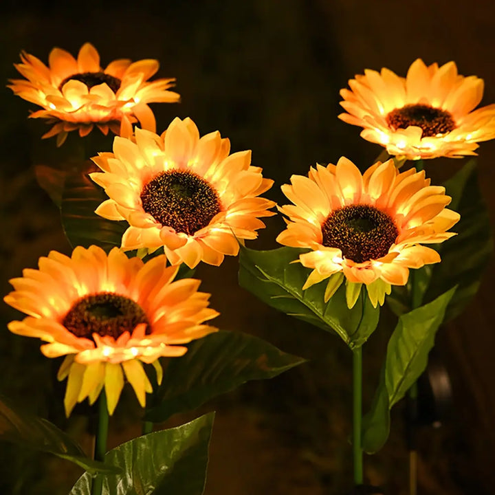 Sonnenblumen-Gartenlampe | Solar Aufladbar Einzigartig Realistisch Wasserdicht-Luzern Mode