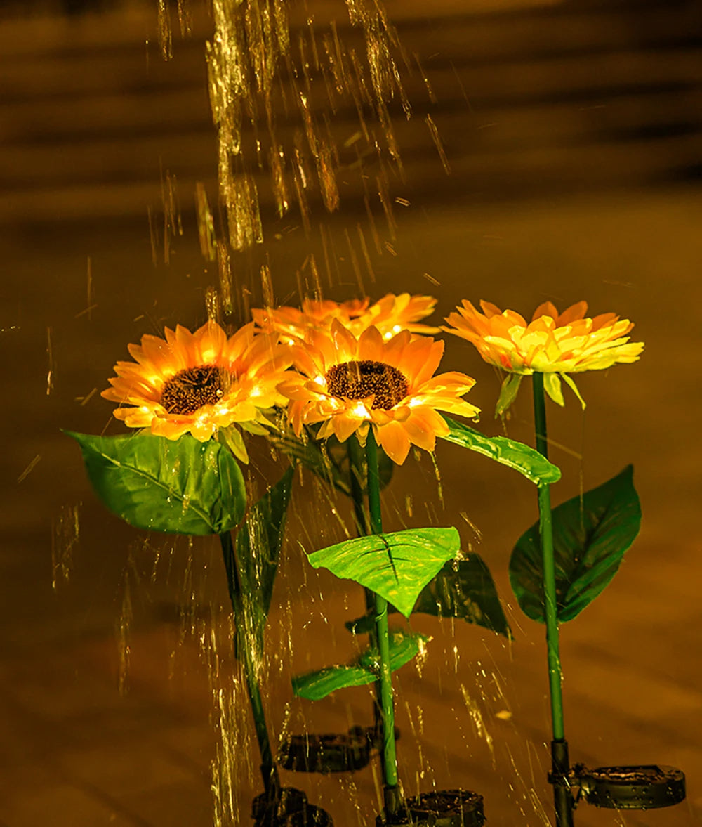 Sonnenblumen-Gartenlampe | Solar Aufladbar Einzigartig Realistisch Wasserdicht-Luzern Mode