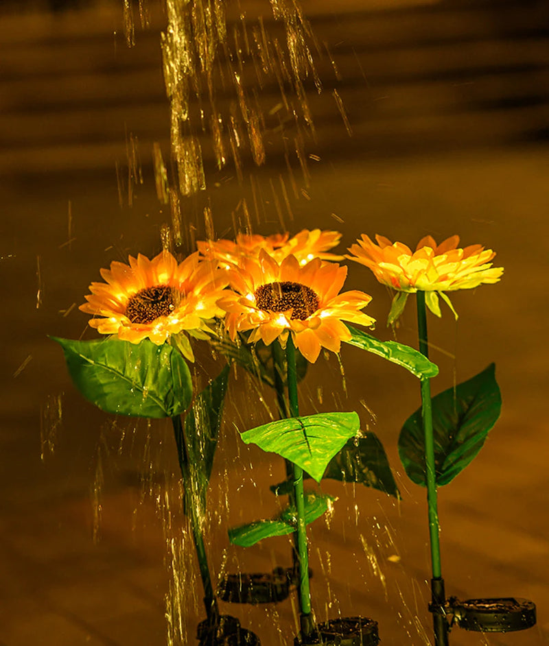 Sonnenblumen-Gartenlampe | Solar Aufladbar Einzigartig Realistisch Wasserdicht-Luzern Mode