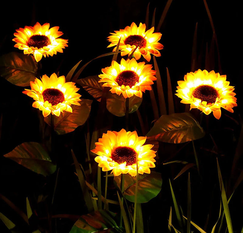 Sonnenblumen-Gartenlampe | Solar Aufladbar Einzigartig Realistisch Wasserdicht-2-Luzern Mode