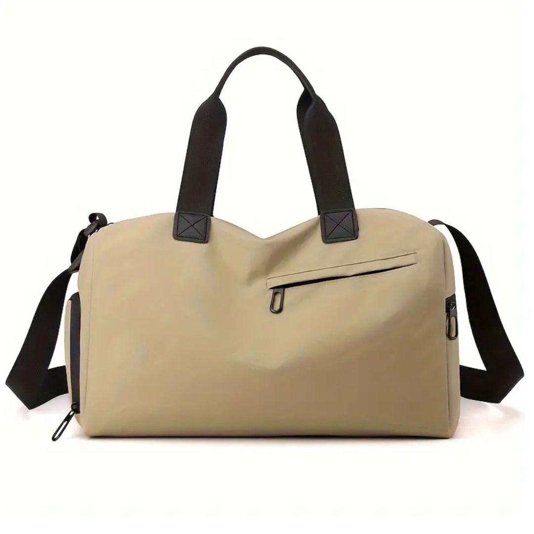 Wasserdichte Sporttasche mit Schuhfach und Schultergurt-Khaki-Luzern Mode