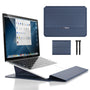 Laptop-Hülle | Wasserdicht | Nachhaltig | Vegan Leder | Eng anliegend-Blau-27.94 – 30.48 cm-Luzern Mode