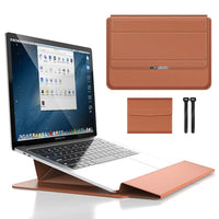 Laptop-Hülle | Wasserdicht | Nachhaltig | Vegan Leder | Eng anliegend-Braun-27.94 – 30.48 cm-Luzern Mode