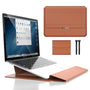 Laptop-Hülle | Wasserdicht | Nachhaltig | Vegan Leder | Eng anliegend-Braun-27.94 – 30.48 cm-Luzern Mode