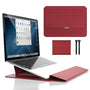 Laptop-Hülle | Wasserdicht | Nachhaltig | Vegan Leder | Eng anliegend-Rot-27.94 – 30.48 cm-Luzern Mode