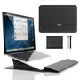 Laptop-Hülle | Wasserdicht | Nachhaltig | Vegan Leder | Eng anliegend-Schwarz-27.94 – 30.48 cm-Luzern Mode