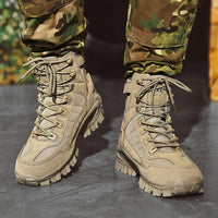 Herren Arbeitsstiefel | Wasserdicht | Robust | Sicher | Schnürung | Wildleder-Luzern Mode