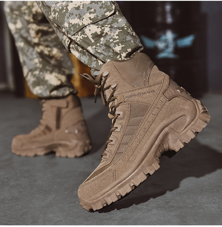 Herren Arbeitsstiefel | Wasserdicht | Robust | Sicher | Schnürung | Wildleder-Luzern Mode