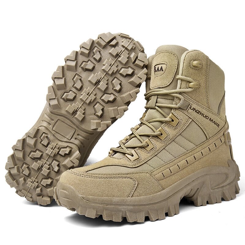 Herren Arbeitsstiefel | Wasserdicht | Robust | Sicher | Schnürung | Wildleder-Luzern Mode